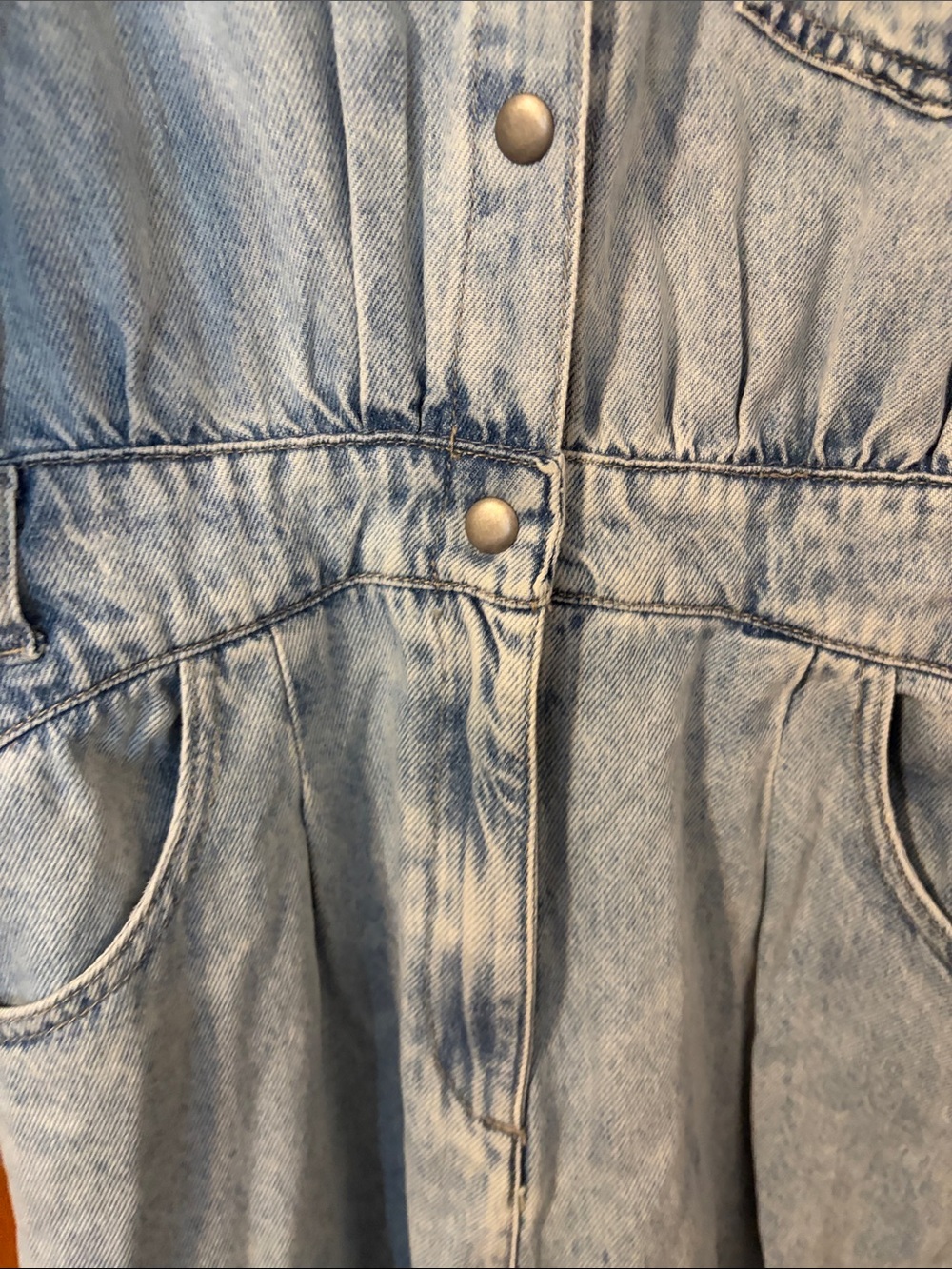 Zara Light Blue Denim Jumpsuit - Picture 3 of 5